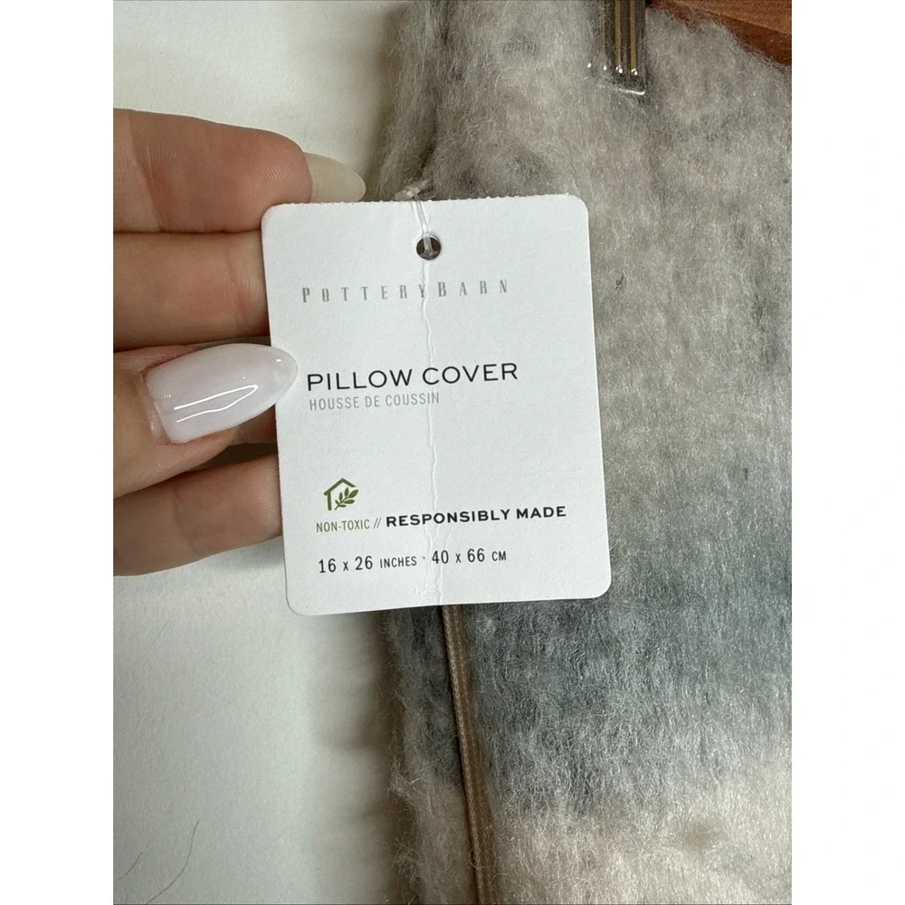 NEW Pottery Barn Pillow Cover Case Seriphina Faux Mohair Fuzzy 16